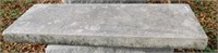 Granite headstone base: 48"W x 16"D x 3"H