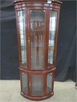 MAHOGANY BOWFRONT CORNER CABINET