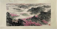 Chinese Ink Color Landscape Painting