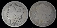 82o & 87 Morgan Silver Dollars
