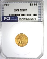 1927 Gold $2.50 MS62 LISTS $650