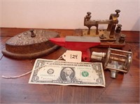 Antique Iron, Telegraph Reader, and Fishing Reel