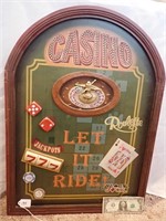 Wooden Casino Game Room 3-D Sign Wall Art