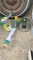 Slide sprayer, garden tools, bird feeder, plant