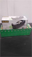 Scotch Tape Dispenser  with (10) Rolls of Tape-