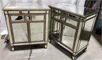 2 Mirrored Chest/Night Tables