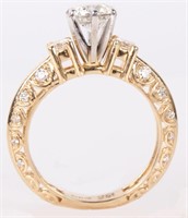 14K YELLOW GOLD 1.01 CT DIAMOND UNITY RING