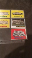 Vintage 1960s team card lot with two New York