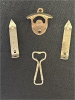 Bottle openers, including wall mount Starr brass