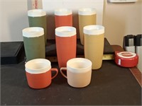 6 vtg Olympian Therm - O - Ware tumblers +