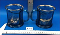 Vintage Collectible Gold Rim Air Force One Mugs