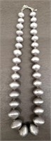 Silver (?) Beaded Necklace. Please Inspect.