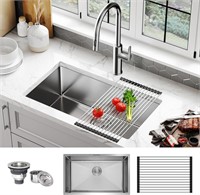 30 x 16.5 x 8 Nano Single Bowl Workstation Sink