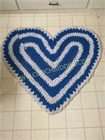Heart shaped Crocheted rug