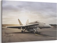 F-18 Airplane Canvas Wall Art - 16x24 Inches