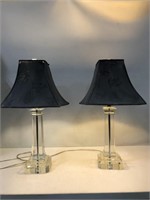 HEAVY GLASS TABLE LAMPS