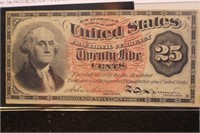 1863 25 Cent Fractional Currency
