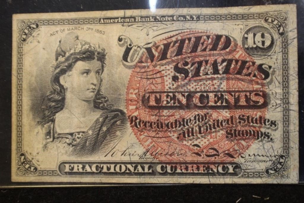 1863 10 Cent Fractional Note