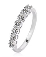 925S 0.7ct Moissanite Diamond Anniversary Ring
