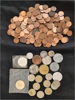 Canada & USA Pennies plus Canadian Tokens
