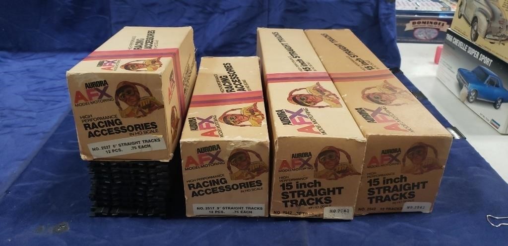 (4) Boxes/45 Pieces Of AURORA AFX HO Scale Slot