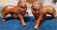 177 - PAIR OF LION FIGURES 13X17 (L103)