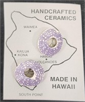 Handcrafted Ceramic Sea Urchin Earrings