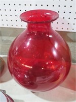 LARGE RUBY VASE BLENKO?