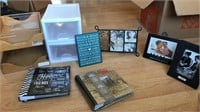Photo albums, picture frames, and office organizer