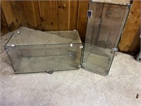 Glass Display Boxes with lock 12x10x24”