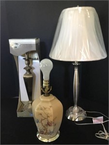 Three table lamps 29 inches