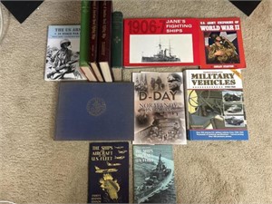 Table top naval military books, some pamphlets