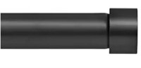 IVILON Drapery Rod Set 48" - 86" Dia 1" Black Fin