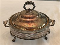 Silverplated Pyrex Casserole Chaffing Dish