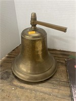 Brass bell 9” tall