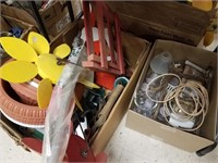 2 Boxes of Misc Items - Yard Decor, Planters, Etc