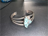 STERLING AND TURQUOIS BRACELET