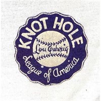 1930's Knot Hole Lou Gehrig Baseball Felt