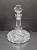 WATERFORD DECANTER -SIGNED - 10" TALL X 7.5" WIDE