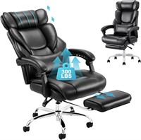 COLAMY Office Chair with Footrest  Black