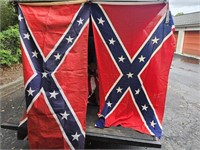 1 cotton, 1 nylon Confederate battle flags.