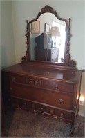Beautiful Antique Vanity Three Drawer Dresser