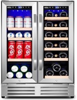 Velieta 24 Inch Dual Zone Fridge with Glass Door