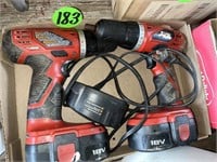 (2) Skil 18V Rechargeable Drills
