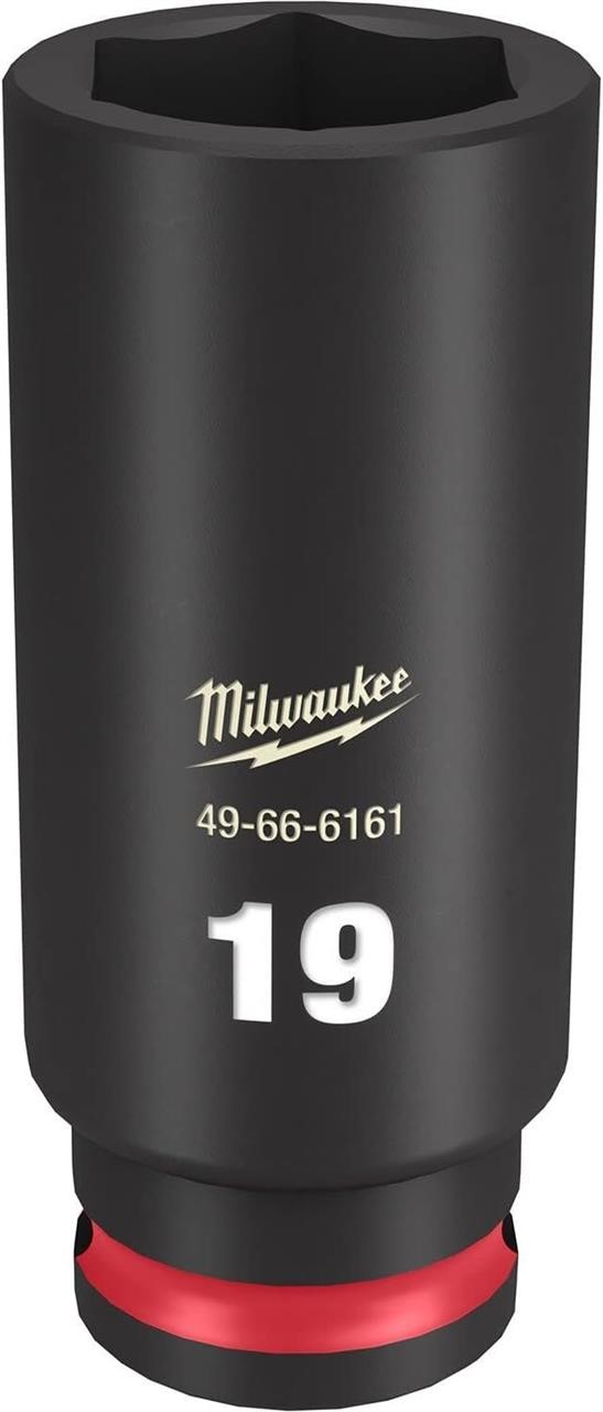 Milwaukee Impact Socket  3/8-Inch Drive Deep  19mm