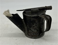 Antique Coal Miner's Tin Teapot Lamp
