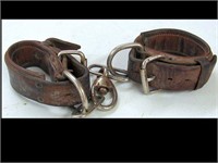 PAIR OF LEATHER & CHAIN HOBBLES