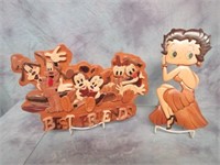 Betty Boop & Disney Wood Wall Art Pieces