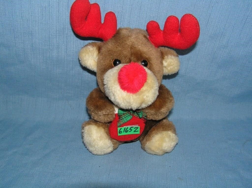 Holiday reindeer plush toy