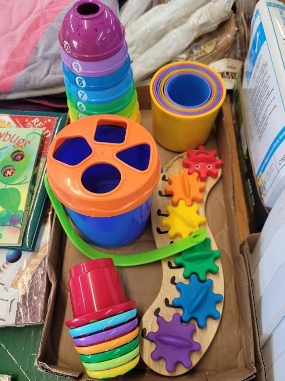 Stacking toys and Melissa and Doug gear